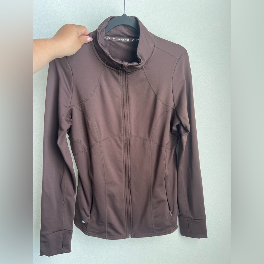 Fabletics Women's Jacket in Chocolate Brown